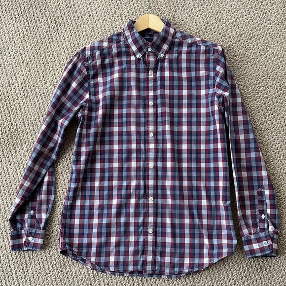 GAP Men's Plaid Long Sleeve Button Down Oxford Shirt Size M - Picture 1 of 5